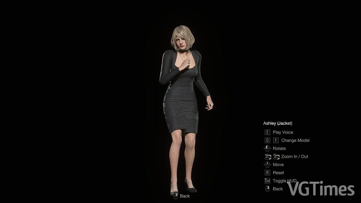 Resident Evil 4 Remake (2023) — Ashley in a black dress