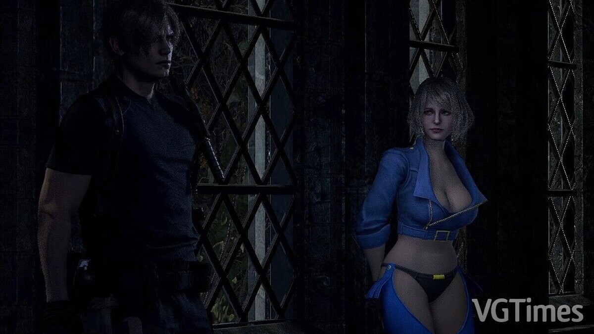 Resident Evil 4 Remake (2023) — Ashley dressed as an Angel from the game The King of Fighters XV