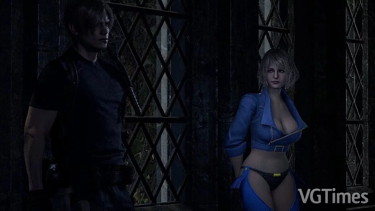 Resident Evil 4 Remake (2023) — Ashley dressed as an Angel from the game The King of Fighters XV