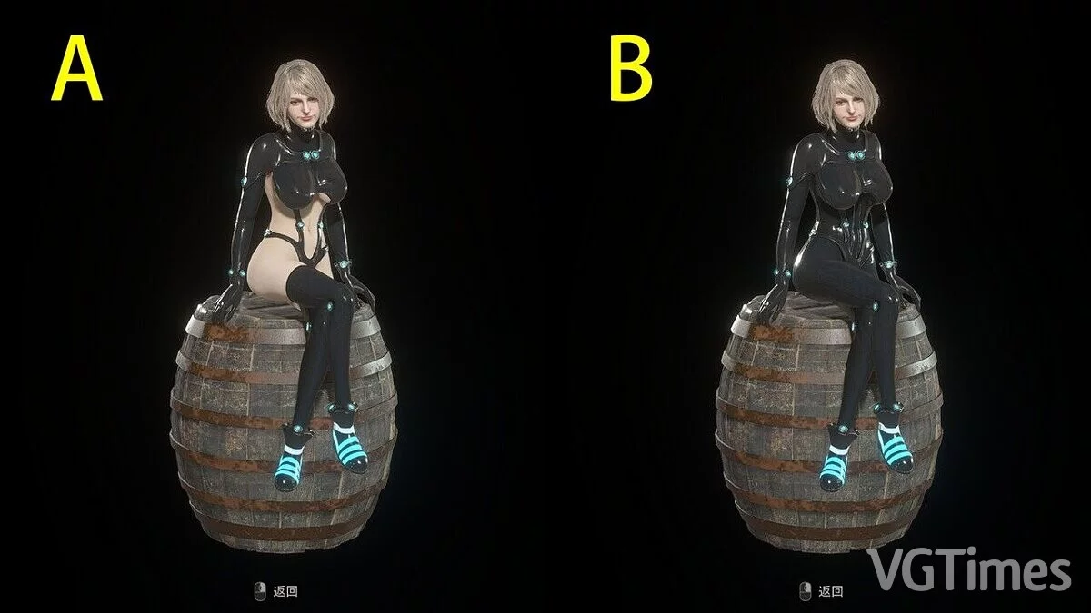 Resident Evil 4 Remake (2023) — Ешлі в костюмі з аніме Gantz