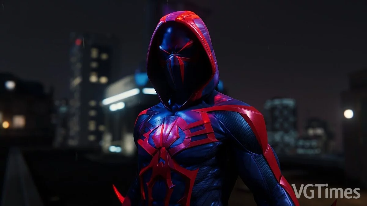 Marvel&#039;s Spider-Man Remastered — Capucha para traje 2099