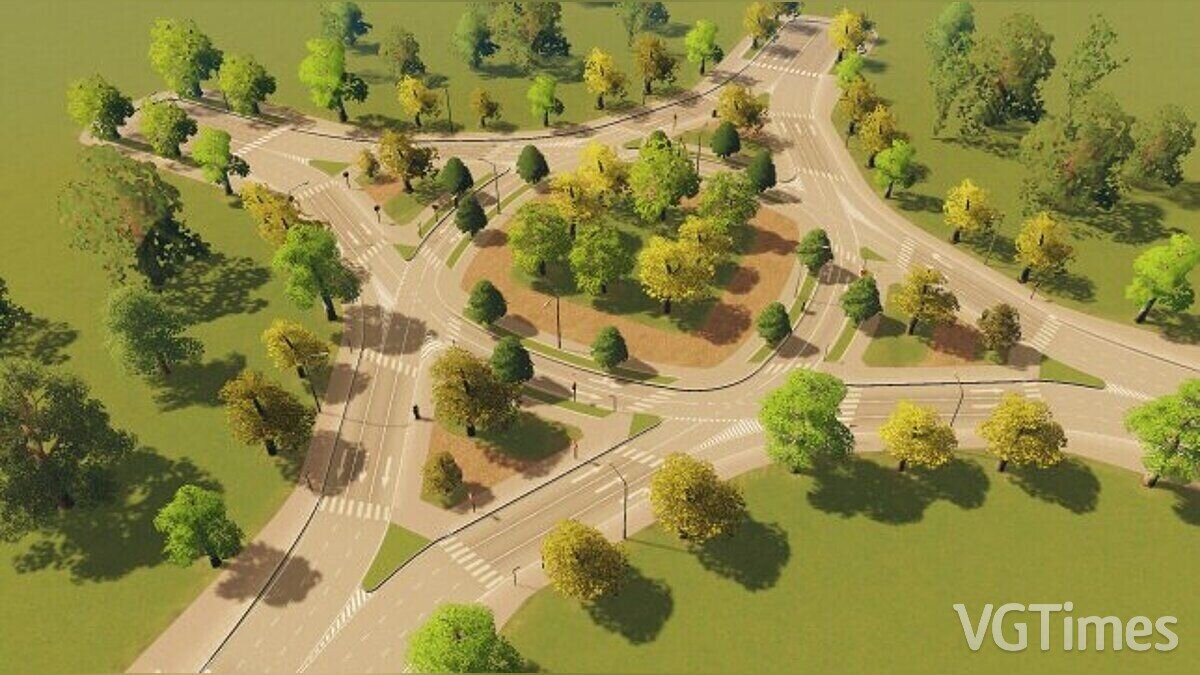 Cities: Skylines — Diamond roundabout