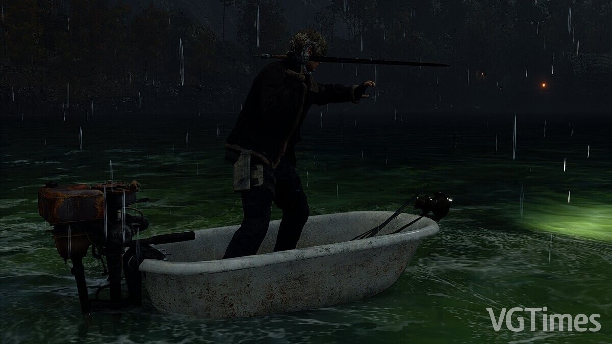 Resident Evil 4 Remake (2023) — Bath boat with swords