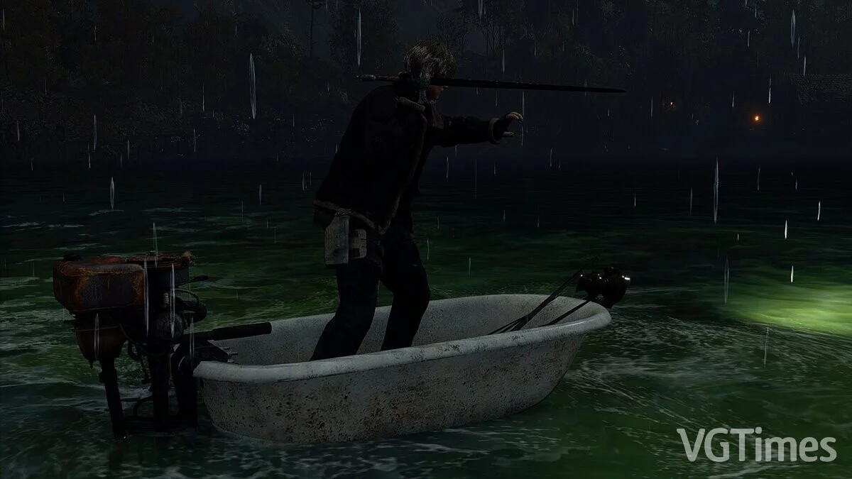 Resident Evil 4 Remake (2023) — Bath boat with swords