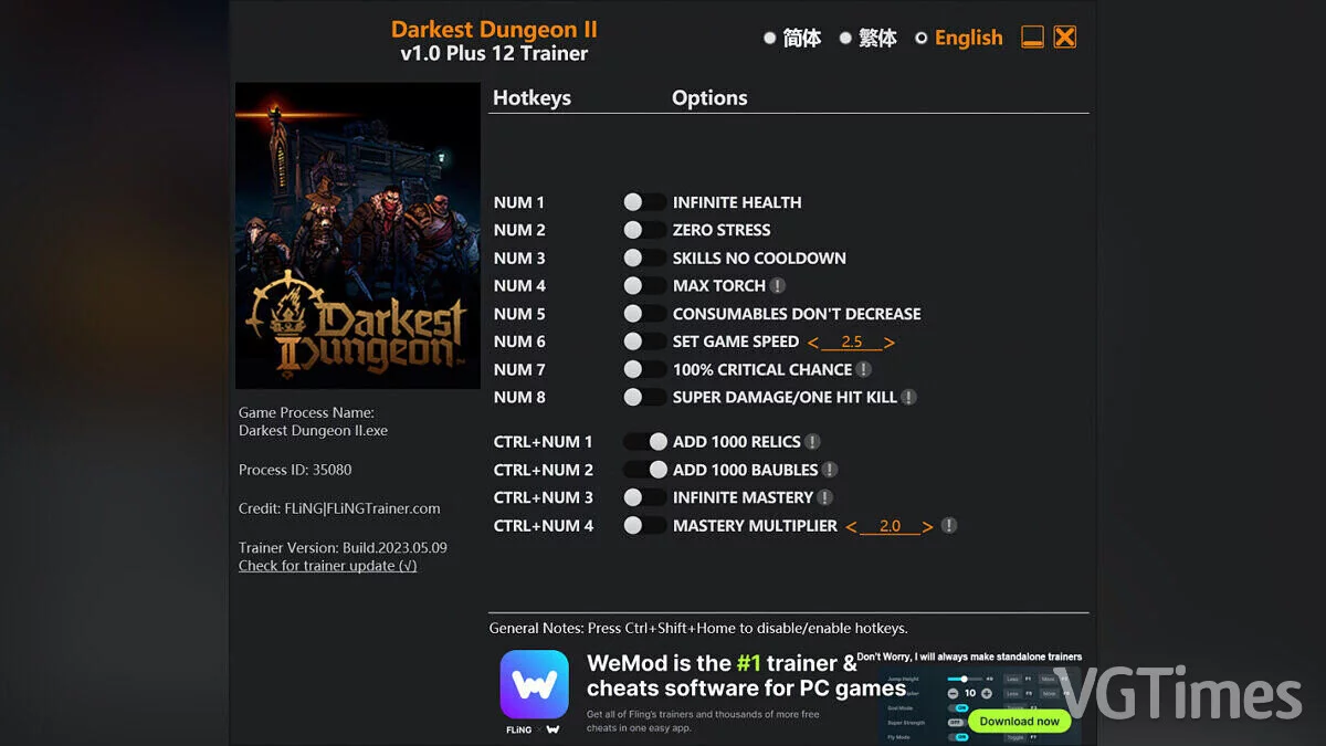 Darkest Dungeon 2 — Trainer (+12) [1.0]