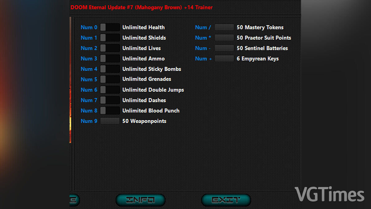 Doom Eternal — Trainer (+14) [Update 7]