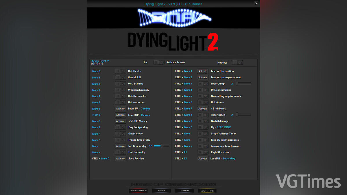 Dying Light 2 Stay Human — Trainer (+27) [1.10]