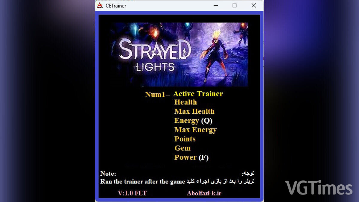 Strayed Lights — Trainer (+7) [1.0]