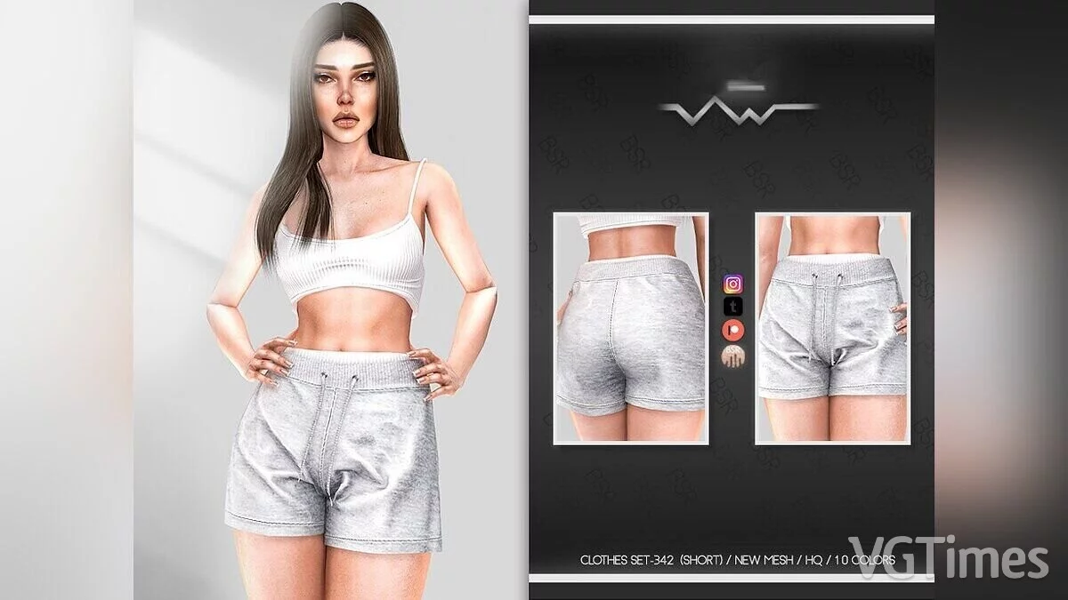 The Sims 4 — pantalones cortos de mujer