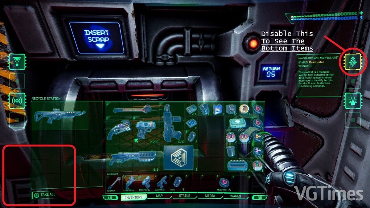 System Shock Remake — More slots for recyclers