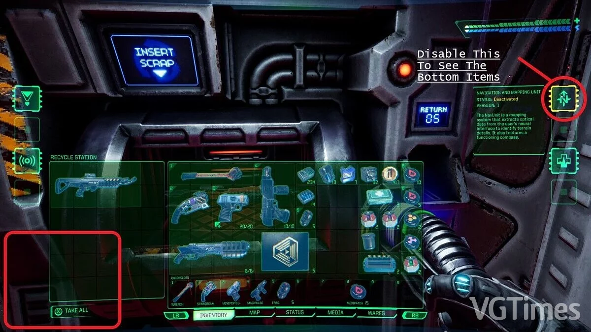 System Shock Remake — More slots for recyclers