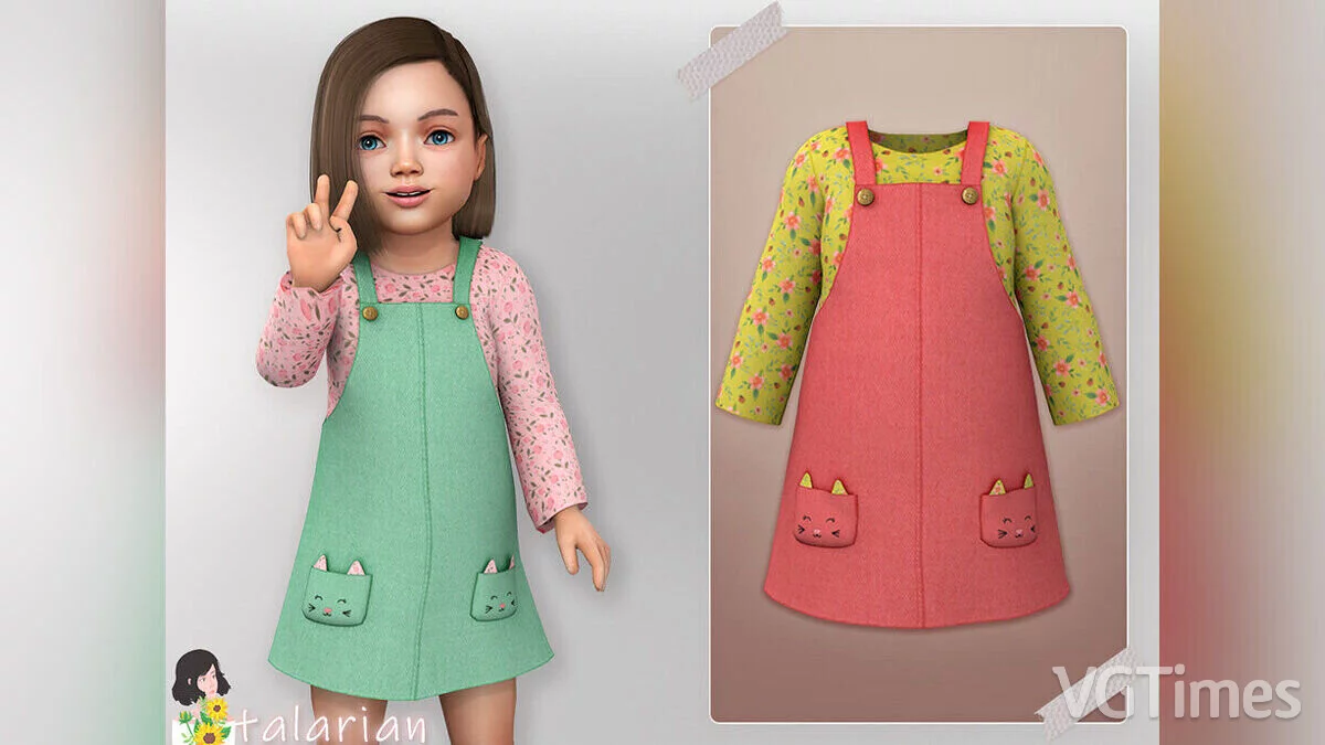 The Sims 4 — Vestido vaquero infantil