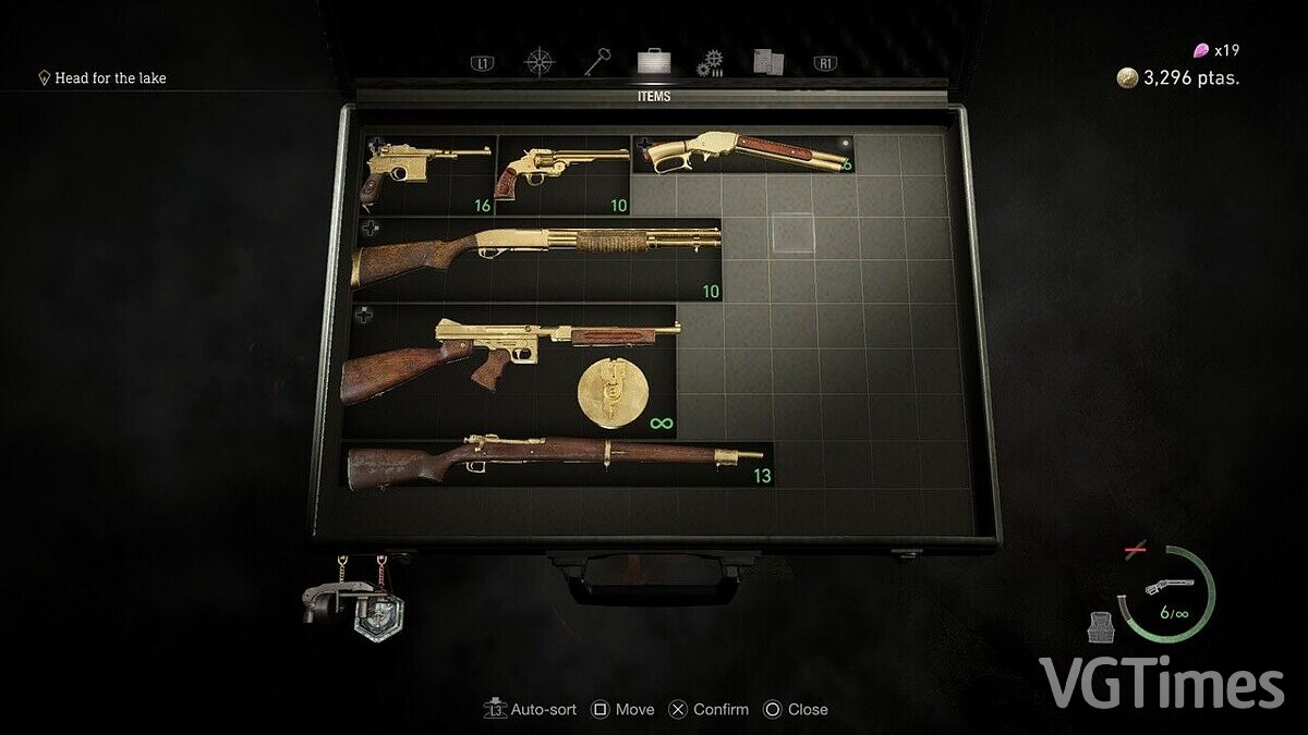 Resident Evil 4 Remake (2023) — Weapon “Gold with wood”