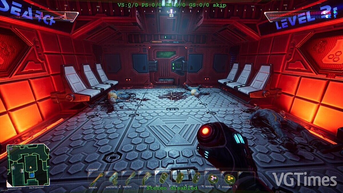 System Shock Remake — Disable low health vignette