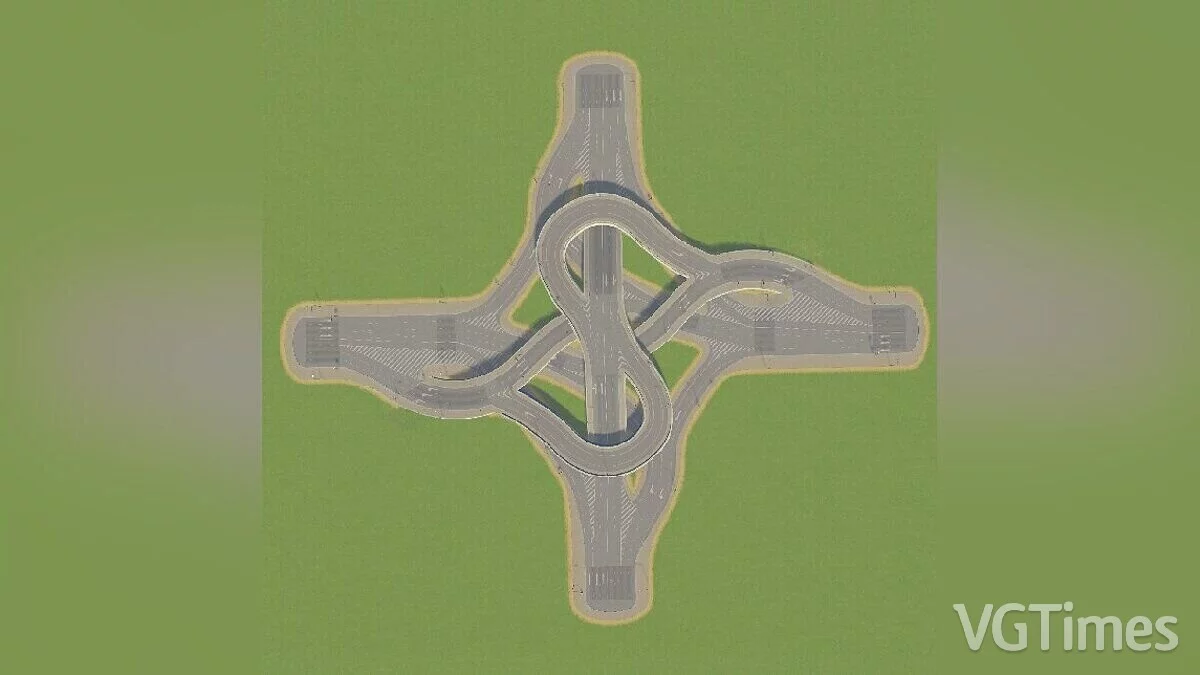 Cities: Skylines — Crossroads in the shape of a dollar