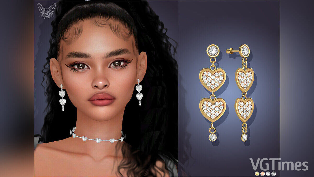 The Sims 4 — Garland earrings “Heart”