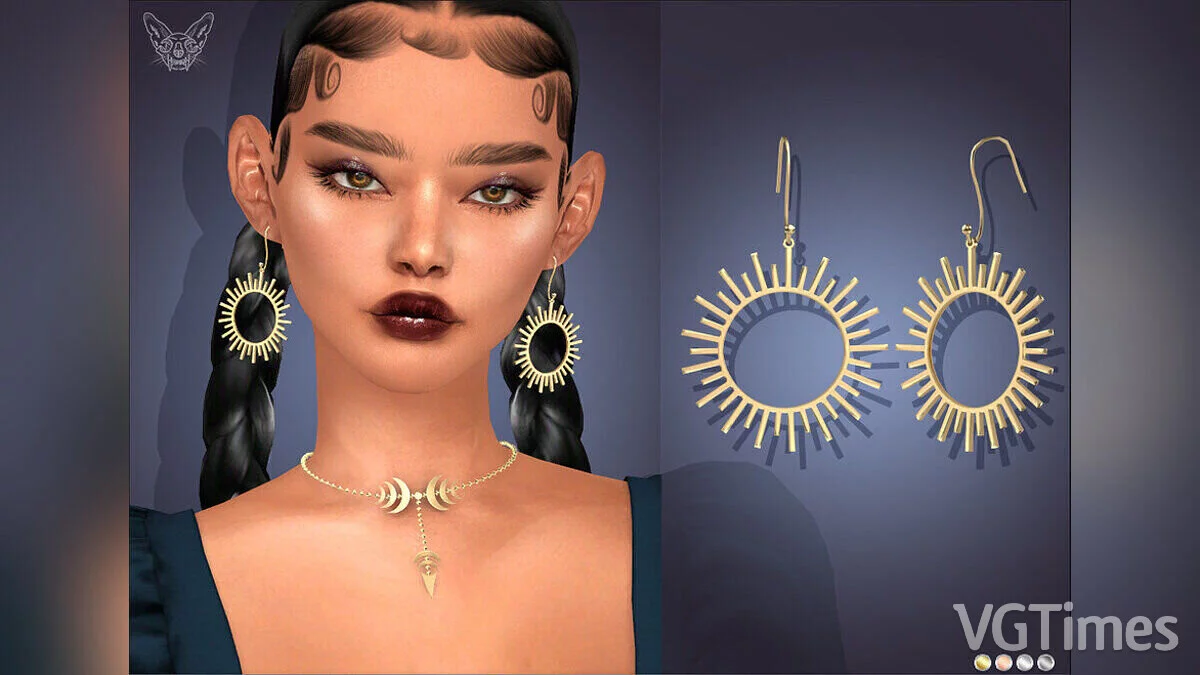 The Sims 4 — Pendientes en forma de gotas de sol.