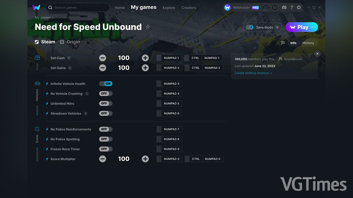 Need for Speed Unbound — Trainer (+10) from 06/22/2023 [WeMod]