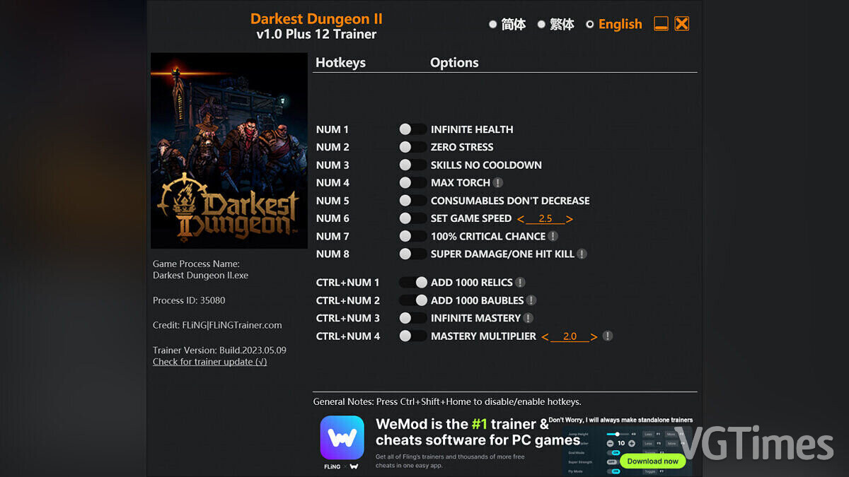 Darkest Dungeon 2 — Trainer (+12) [1.0]