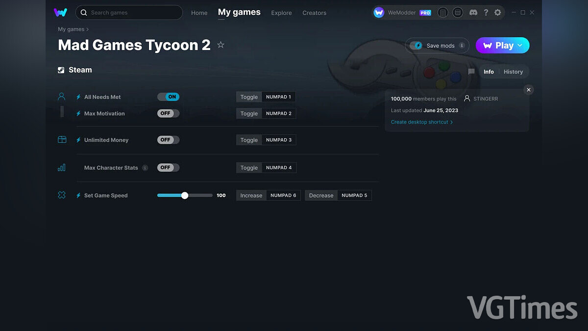Mad Games Tycoon 2 — Trainer (+5) from 06/25/2023 [WeMod]