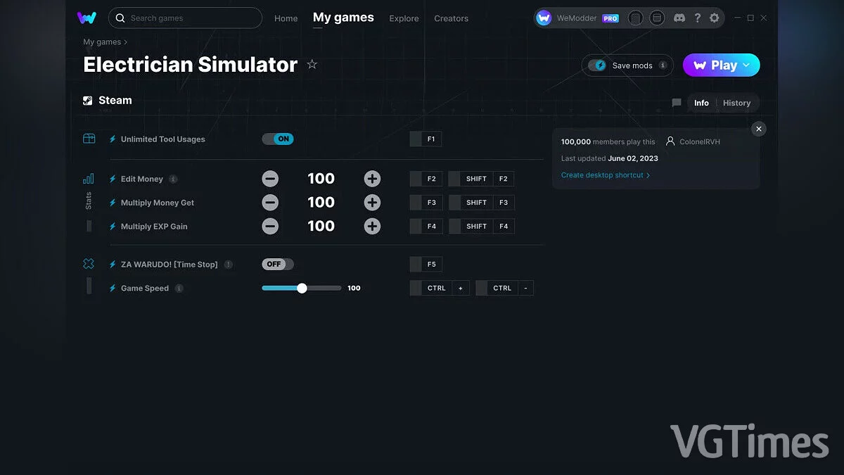 Electrician Simulator — Trainer (+6) from 06/02/2023 [WeMod]