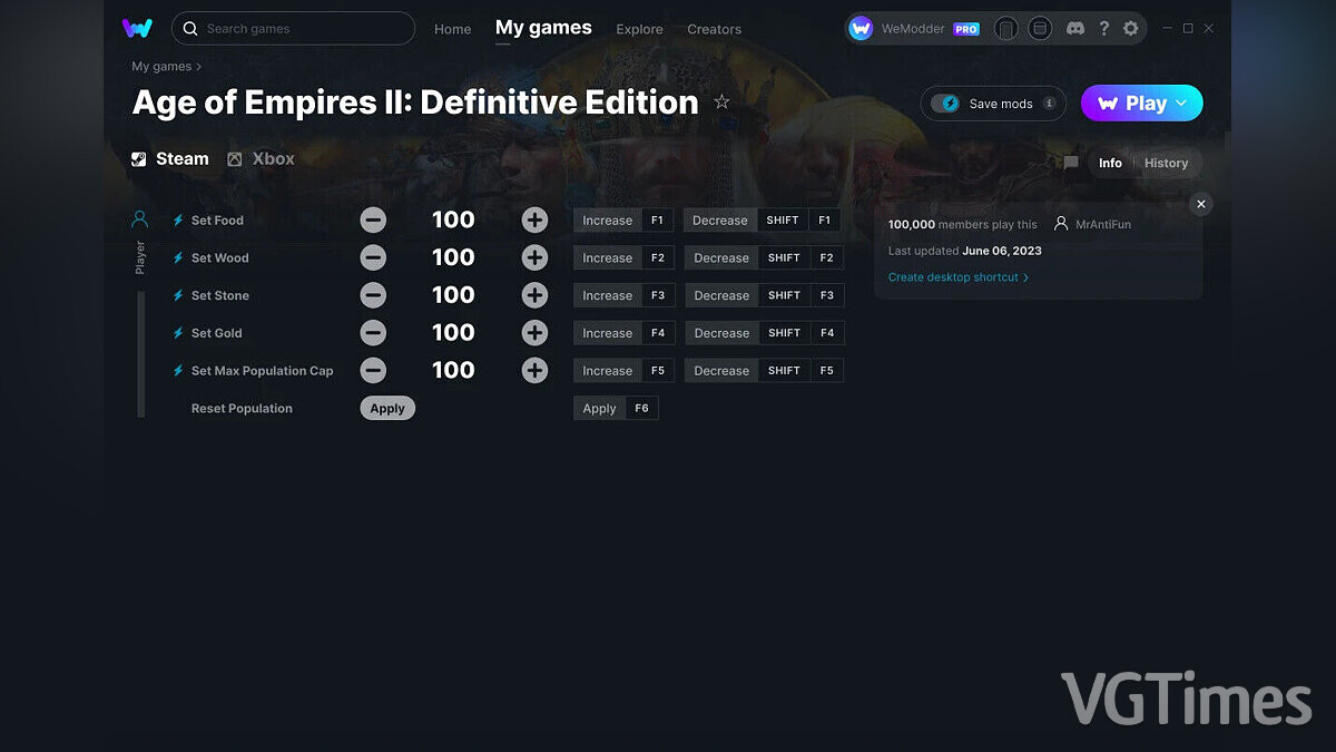 Age Of Empires 2: Definitive Edition — Trainer (+6) from 06/06/2023 [WeMod]