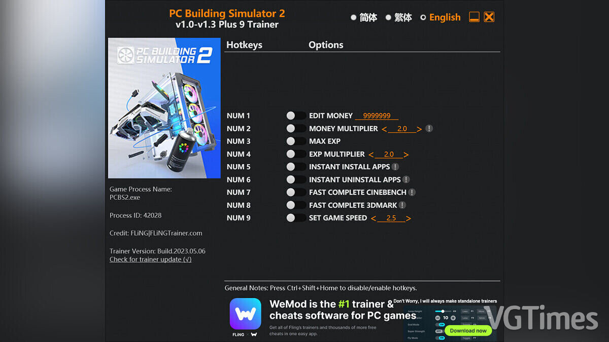 PC Building Simulator 2 — Trainer (+9) [1.0 - 1.3]