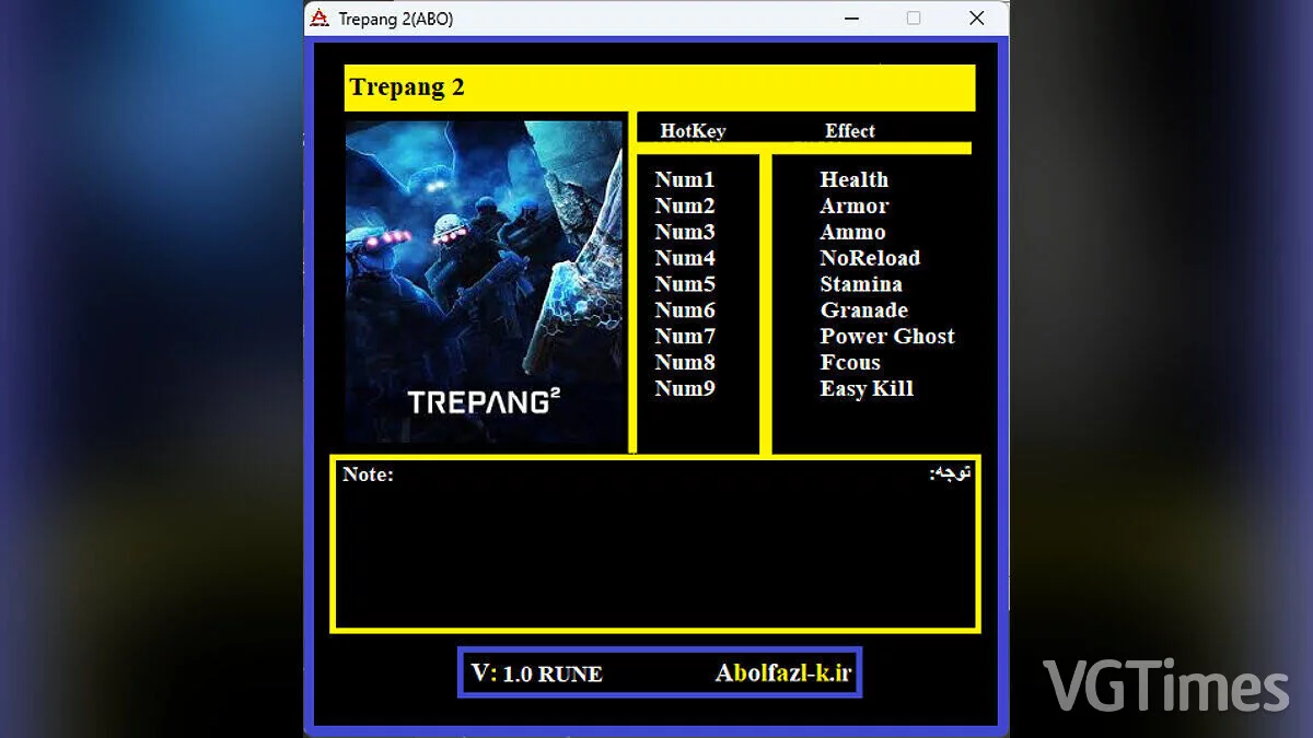 Trepang2 — Trainer (+9) [1.0]