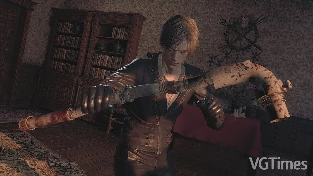 Resident Evil 4 Remake (2023) — Pipe instead of a knife