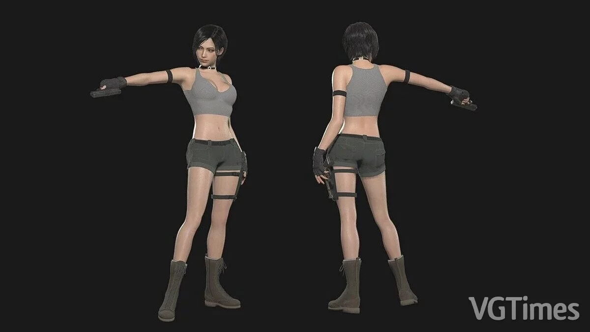 Resident Evil 4 Remake (2023) — Ada vestida como Sonya de MK 9