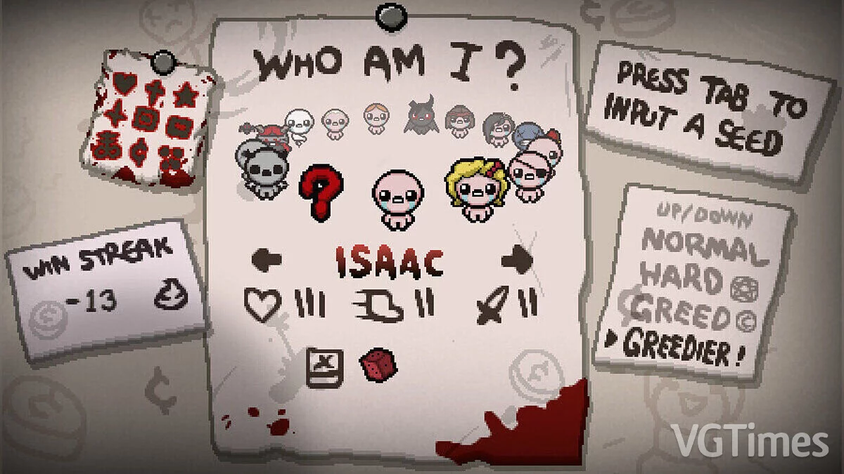 Binding of Isaac: Rebirth — Better Character Menu