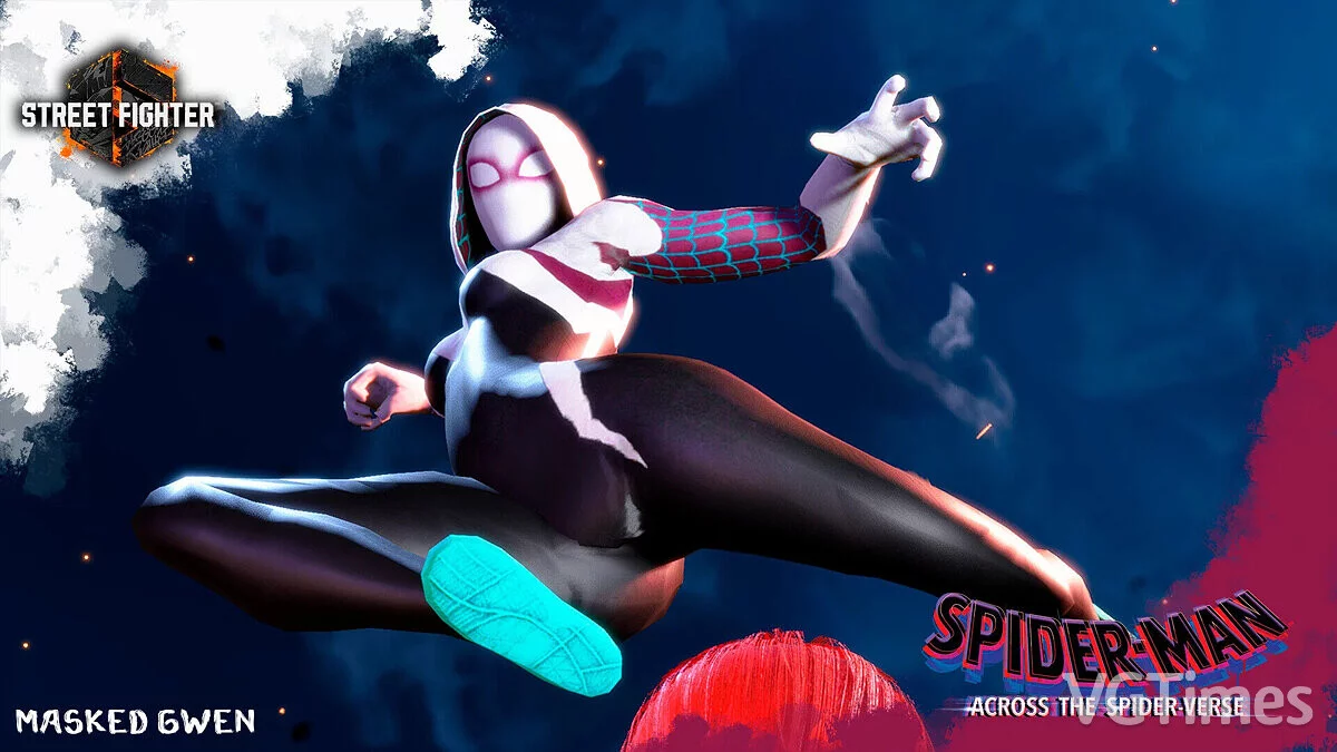 Street Fighter 6 — Araña Gwen con máscara