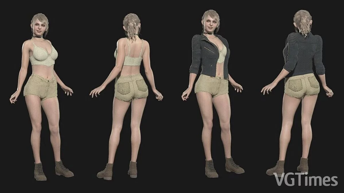 Resident Evil 4 Remake (2023) — Ashley en ropa casual de verano.