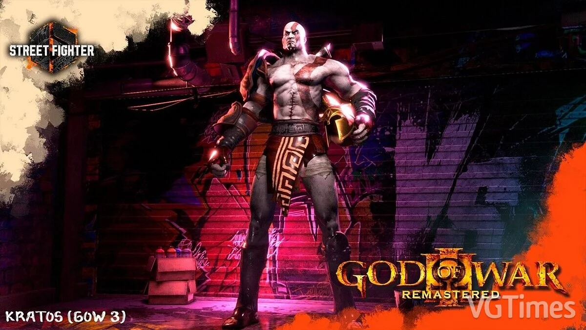 Street Fighter 6 — Kratos from the game God of war 3