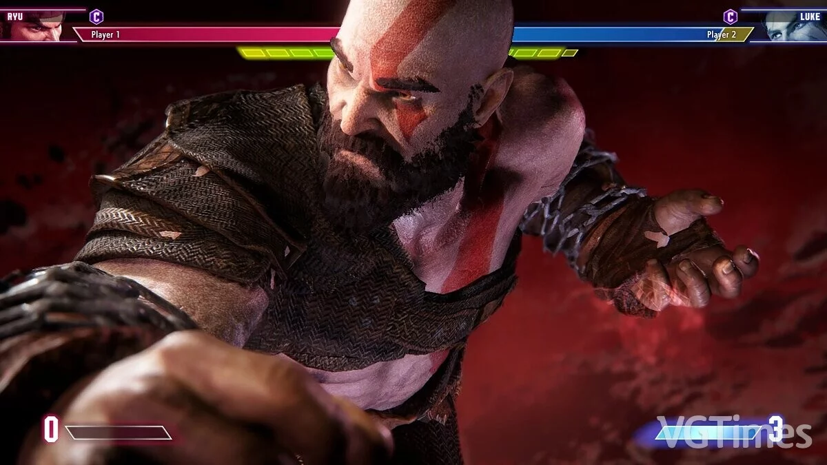 Street Fighter 6 — Kratos from the game God of war 4