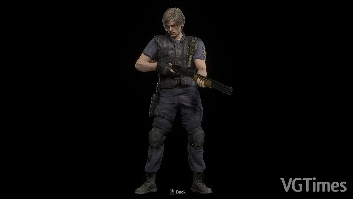 Resident Evil 4 Remake (2023) — León con uniforme de S.T.A.R.S.