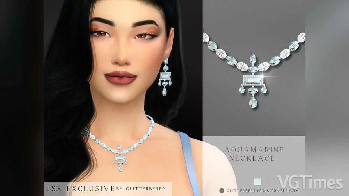 The Sims 4 — Collar de aguamarina