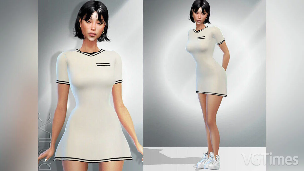 The Sims 4 — Vestido con detalle de líneas