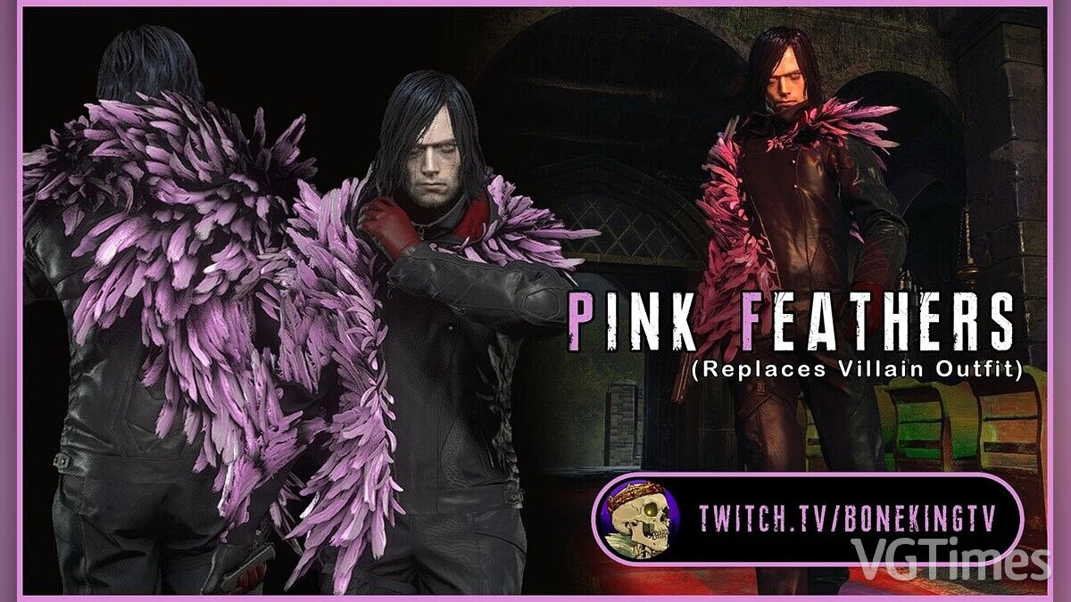 Resident Evil 4 Remake (2023) — Pink feathers for the villain costume