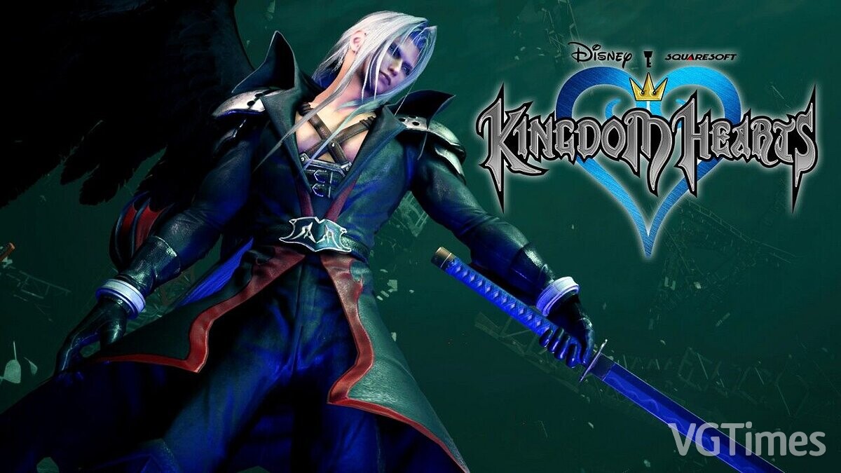 Final Fantasy VII Remake — Sephiroth in a costume from the game Kingdom Hearts