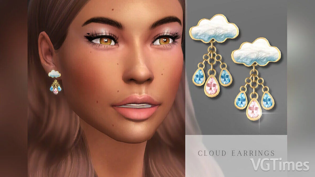 The Sims 4 — Pendientes "Nubes"