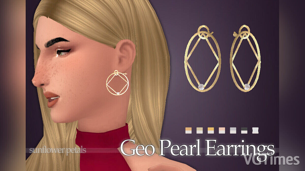 The Sims 4 — Earrings with geo-pearls