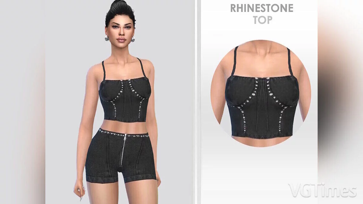 The Sims 4 — Top with rhinestones