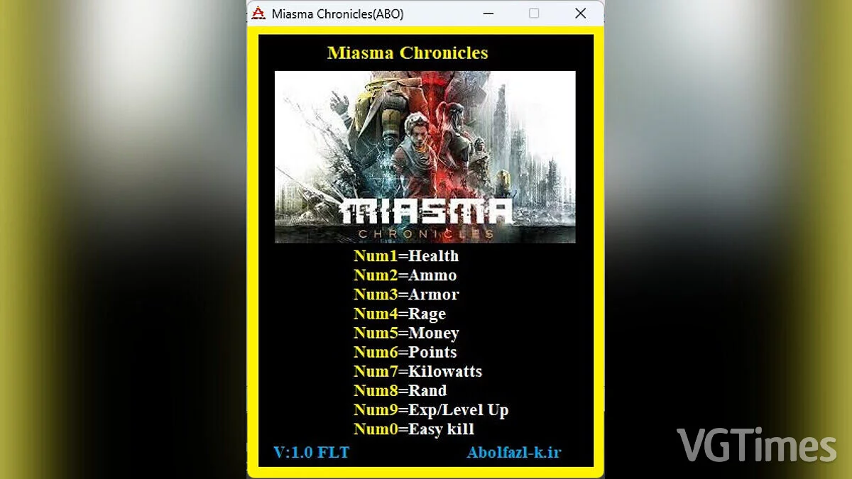 Miasma Chronicles — Trainer (+10) [1.0]