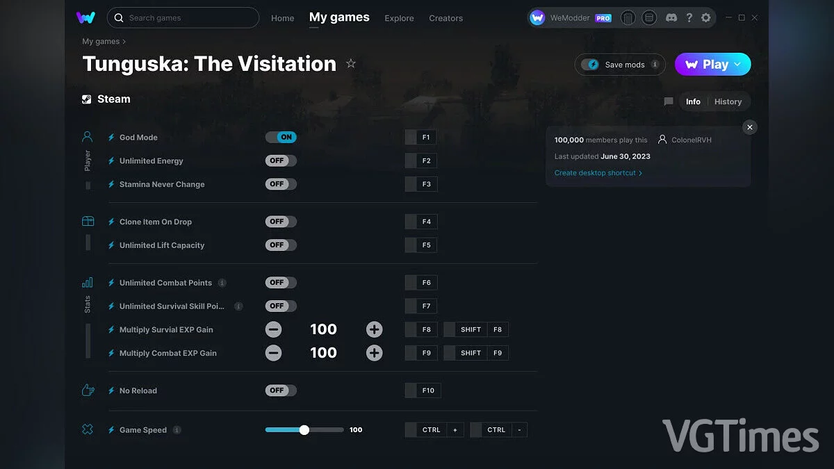 Tunguska: The Visitation — Trainer (+11) from 06/30/2023 [WeMod]