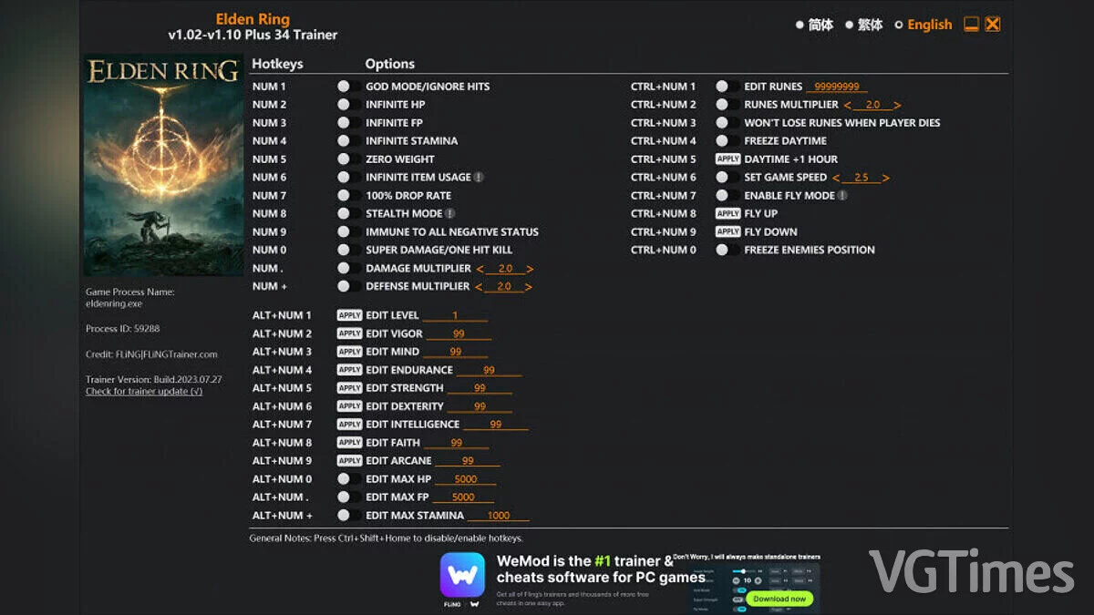 Elden Ring — Trainer (+34) [1.02 - 1.10]