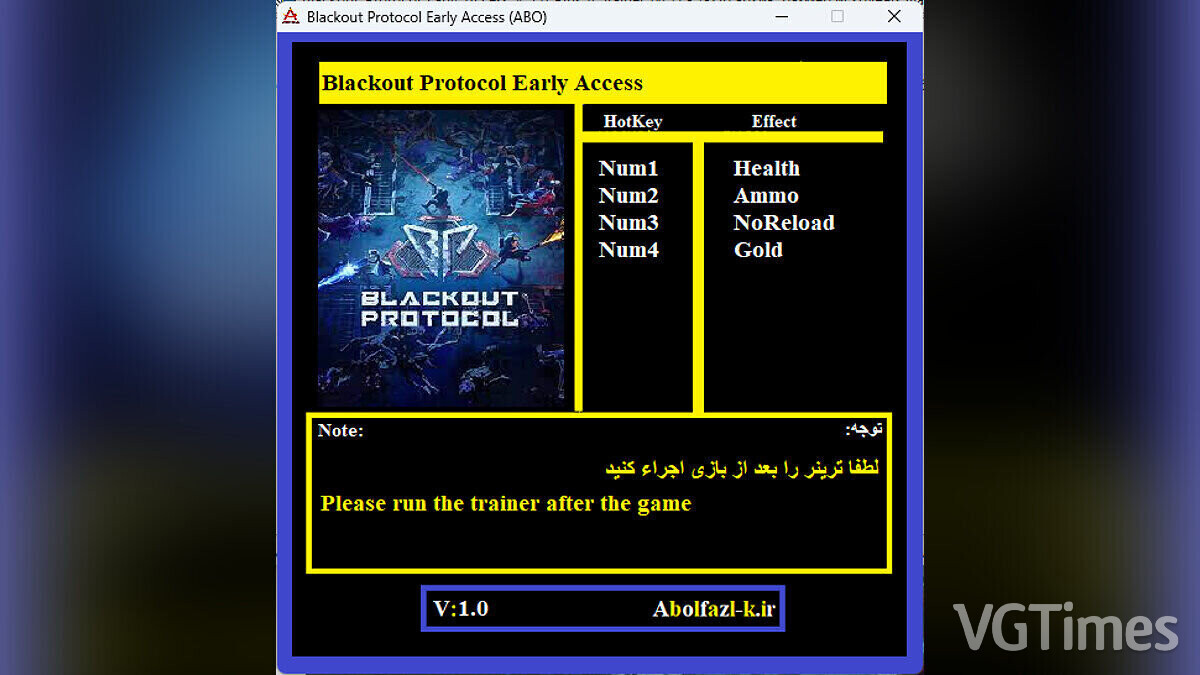 Blackout Protocol — Trainer (+4) [1.0]