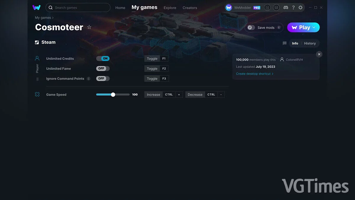 Cosmoteer: Starship Architect &amp; Commander — Трейнер (+4) від 19.07.2023 [WeMod]