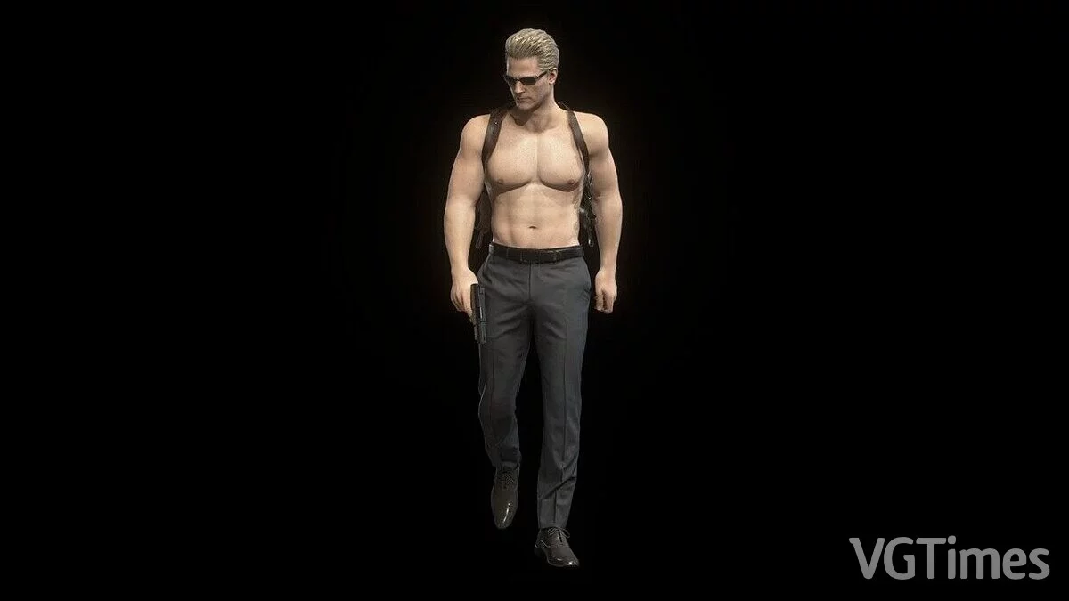 Resident Evil 4 Remake (2023) — Albert Wesker sin camiseta