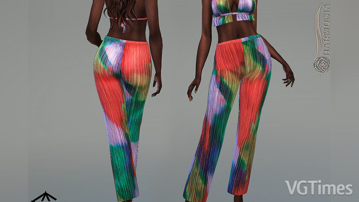 The Sims 4 — Patterned pleated trousers